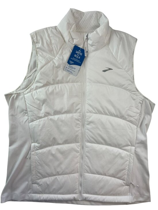 Brooks Jackets & Blazers - Brooks Shield Hybrid Vest 3.0 White Insulated Full-Zip Wmn's Sz XL MSRP$120 WNT